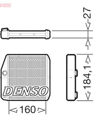 Heat Exchanger, interior heating DENSO DRR09076