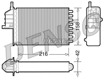 Heat Exchanger, interior heating DENSO DRR09080