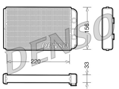 Heat Exchanger, interior heating DENSO DRR09090