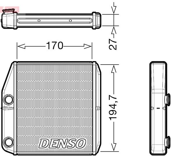 DENSO DRR09101 Heat Exchanger, interior heating