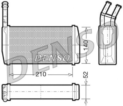 Heat Exchanger, interior heating DENSO DRR10011