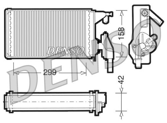 DENSO DRR12002 Heat Exchanger, interior heating