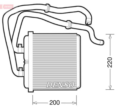 Heat Exchanger, interior heating DENSO DRR12003