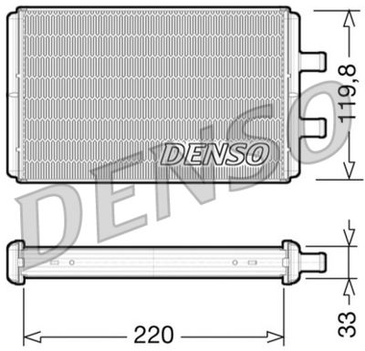 Heat Exchanger, interior heating DENSO DRR12007
