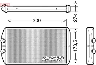 Heat Exchanger, interior heating DENSO DRR12008