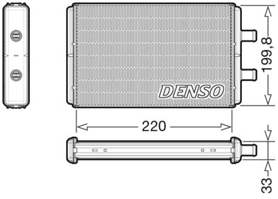 Heat Exchanger, interior heating DENSO DRR12016
