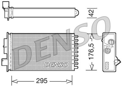 Heat Exchanger, interior heating DENSO DRR12022
