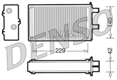 Heat Exchanger, interior heating DENSO DRR13001