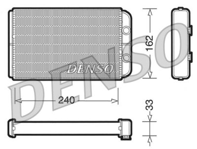 Heat Exchanger, interior heating DENSO DRR13010