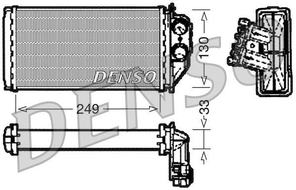 DENSO DRR21002 Heat Exchanger, interior heating