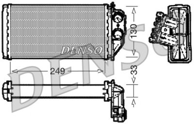 Heat Exchanger, interior heating DENSO DRR21002