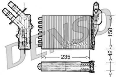 Heat Exchanger, interior heating DENSO DRR23001