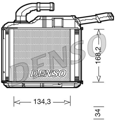 Heat Exchanger, interior heating DENSO DRR32010