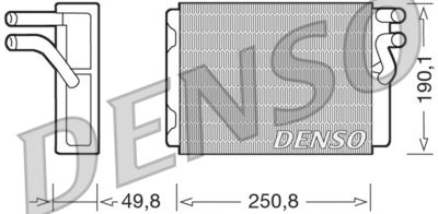 Heat Exchanger, interior heating DENSO DRR33010