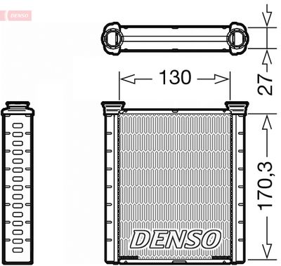 Heat Exchanger, interior heating DENSO DRR46001
