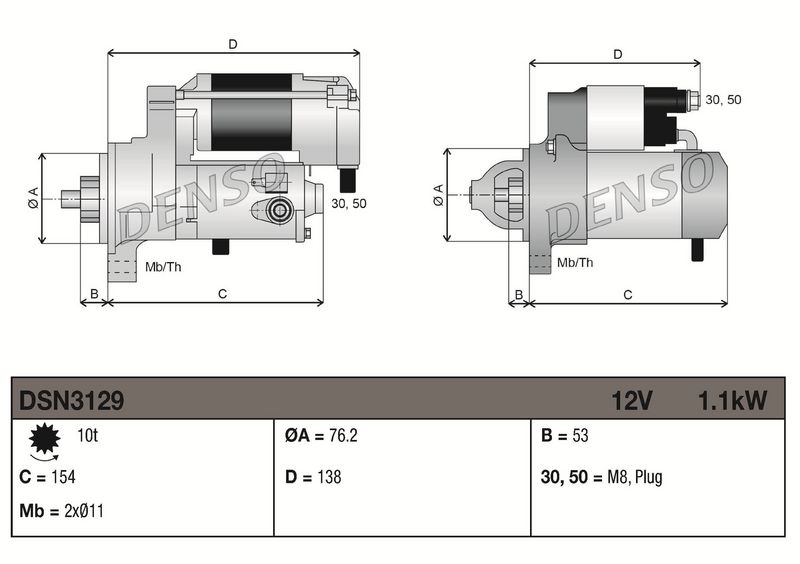 DENSO DSN3129 Starter