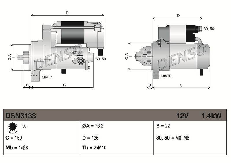 DENSO DSN3133 Starter