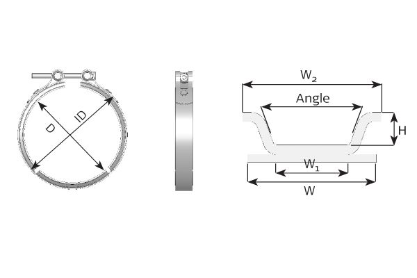 DINEX 21896 Clamping Piece, exhaust system