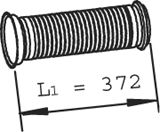 Corrugated Pipe, exhaust system DINEX 22126
