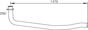 Exhaust Pipe DINEX 47266
