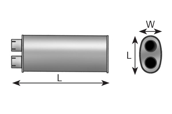 DINEX 47300 Centre Muffler