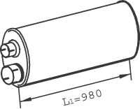 Centre Muffler DINEX 47301