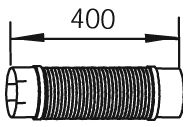 Corrugated Pipe, exhaust system DINEX 48259