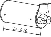 Centre Muffler DINEX 49397