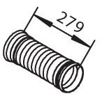 Corrugated Pipe, exhaust system DINEX 51125