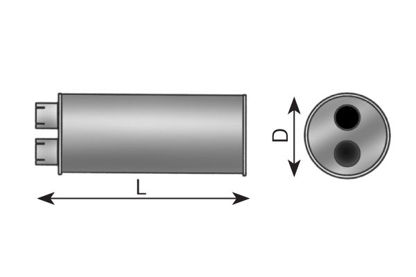 DINEX 51335 Centre Muffler, universal