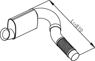 Front Muffler DINEX 54178