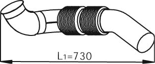 Exhaust Pipe DINEX 56124