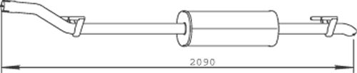 DINEX 56322 Centre Muffler