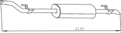 Centre Muffler DINEX 56330