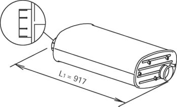Centre/Rear Muffler DINEX 64378