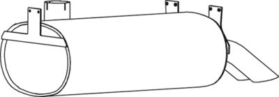 Rear Muffler DINEX 69330