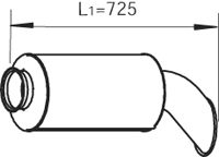 Rear Muffler DINEX 80402