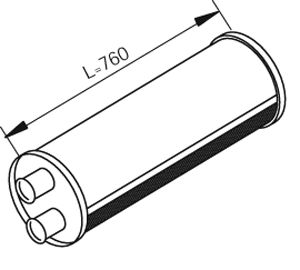 Centre Muffler DINEX 80447