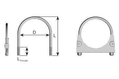 Clamping Piece, exhaust system DINEX 90048