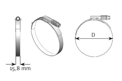 Clamping Piece, exhaust system DINEX 98871