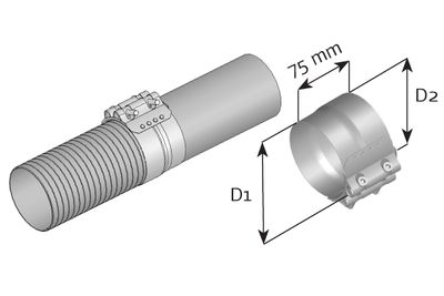 Clamping Piece, exhaust system DINEX 99329