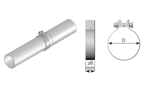 DINEX 99565 Clamping Piece, exhaust system