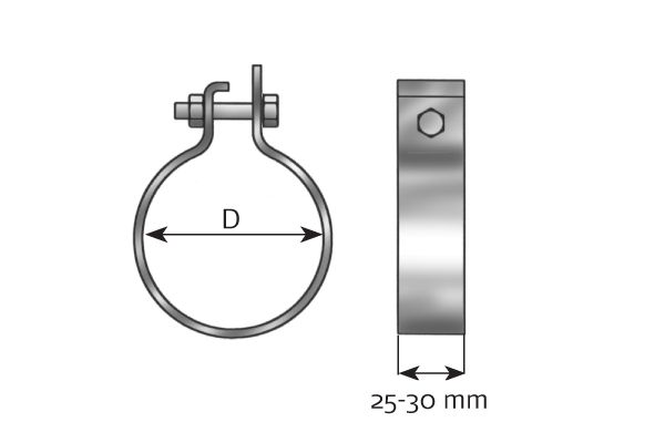 DINEX 99720 Clamping Piece, exhaust system
