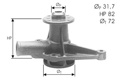 Water Pump, engine cooling DOLZ A123