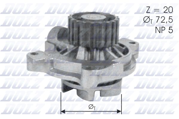 DOLZ A180 Water Pump, engine cooling