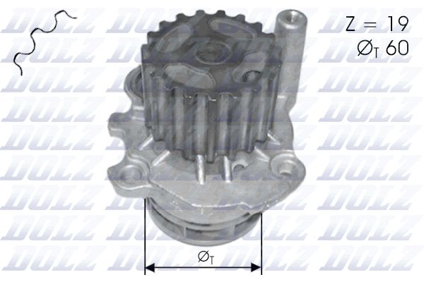 DOLZ A196 Water Pump, engine cooling