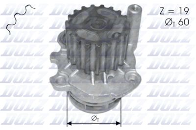 Water Pump, engine cooling DOLZ A196