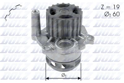 Water Pump, engine cooling DOLZ A197
