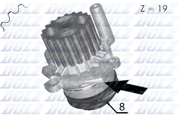 DOLZ A204 Water Pump, engine cooling