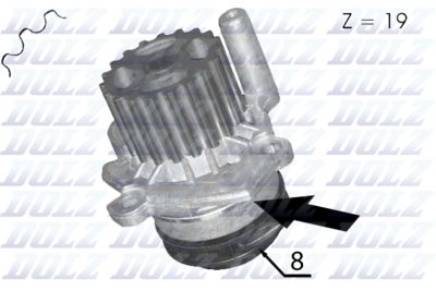 Water Pump, engine cooling DOLZ A204